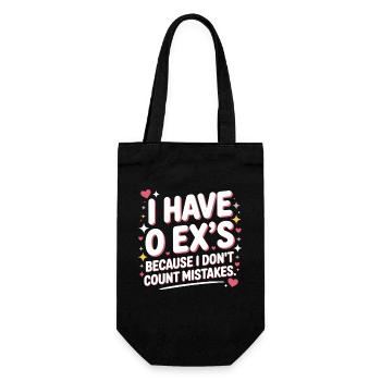 Ex Boyfriend I Have 0 Exs Separation Divorce Single - Gift Bag for Bottles - black - Front
