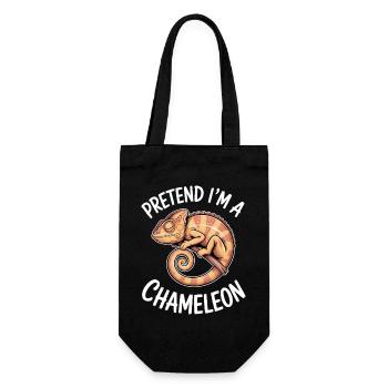 Chameleon Sayings Funny Chameleon Gift - Gift Bag for Bottles - black - Front