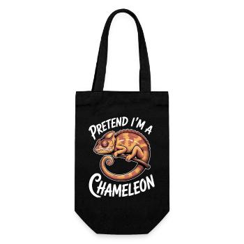 Chameleon Sayings Funny Chameleon Gift - Gift Bag for Bottles - black - Front