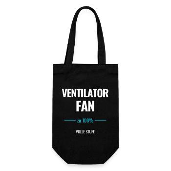 Ventilator Fan zu 100% Volle Stufe - Geschenkbeutel für Flaschen - Schwarz - Vorne
