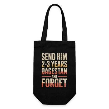 MMA Wrestling Mixed Martial Arts Send Him Dagestan - Gift Bag for Bottles - black - Front