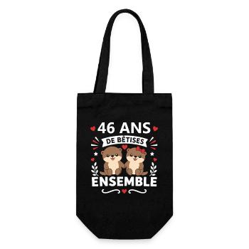 46 Ans Ensemble: Bêtises Amoureuses - Sac à bouteille - noir - Devant