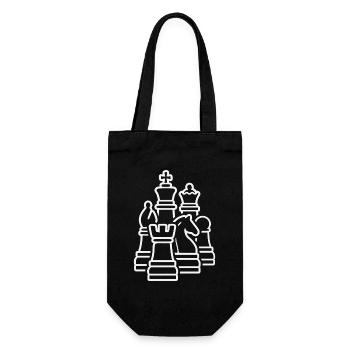 Chess Chess Pieces Chess Players - Gift Bag for Bottles - black - Front