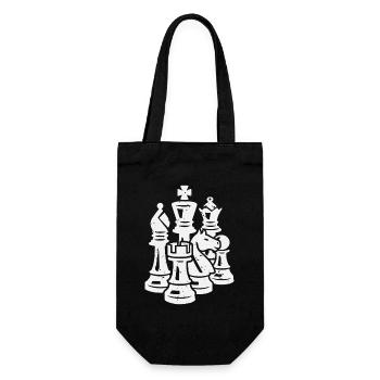 Chess Chess Pieces Chess Players - Gift Bag for Bottles - black - Front