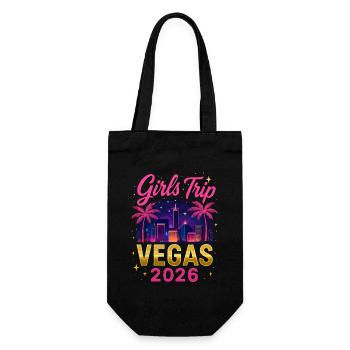 Girls Trip Vegas 2026 - Geschenkbeutel für Flaschen - Schwarz - Vorne