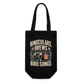 Jumelles, bières et chants d’oiseaux - Sac à bouteille - noir - Devant