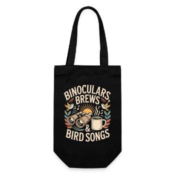Jumelles fait chanter des oiseaux - Sac à bouteille - noir - Devant