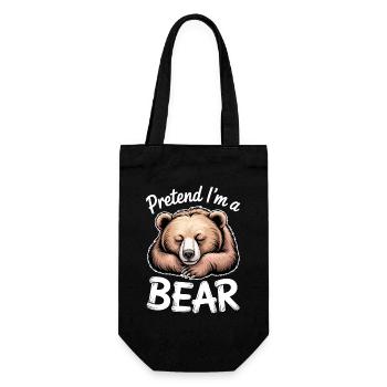 Bear Sayings Bear Funny Bear Gift - Gift Bag for Bottles - black - Front