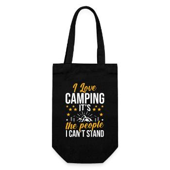 Camping Bonfire Camp Life Forest Camper - Gift Bag for Bottles - black - Front