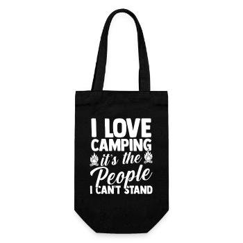 Camping Bonfire Camp Life Forest Camper - Gift Bag for Bottles - black - Front