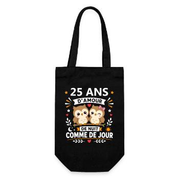 25 Ans d'Amour Nuit et Jour - Sac à bouteille - noir - Devant