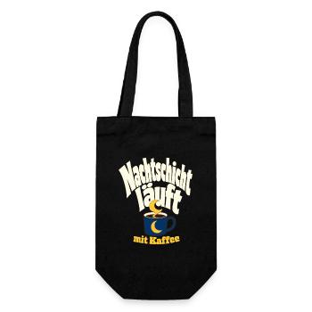 Nachtschicht laeuft mit Kaffee Krankenpfleger Humo - Gift Bag for Bottles - black - Front