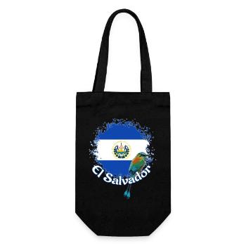 El Salvador Flag Salvadoran Flag El Salvador Map - Gift Bag for Bottles - black - Front