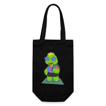 Turtle Book - Gift Bag for Bottles - black - Front