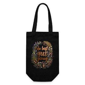 Gardener's saying: You're good enough - Gift Bag for Bottles - black - Front