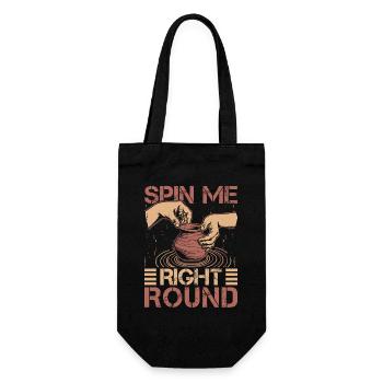 Gifts For Pottery Makers Spin Me Right Round - Gift Bag for Bottles - black - Front