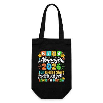 Kita Abschluss 2026 Shirt Design - Geschenkbeutel für Flaschen - Schwarz - Vorne