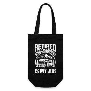 Camping, camp retraité, campeur forestier - Sac à bouteille - noir - Devant