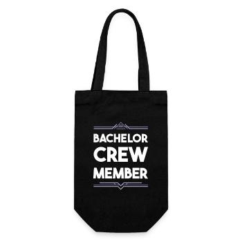 Bachelor Crew - Gift Bag for Bottles - black - Front