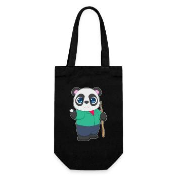 Panda Billiard Queue - Geschenkbeutel für Flaschen - Schwarz - Vorne