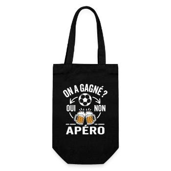Foot Bière Cadeau humour personnalisé - Sac à bouteille - noir - Devant