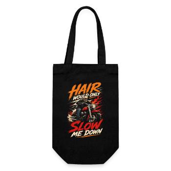 Glatzköpfiger Humor | Cooles Skelett-Motorrad - Geschenkbeutel für Flaschen - Schwarz - Vorne