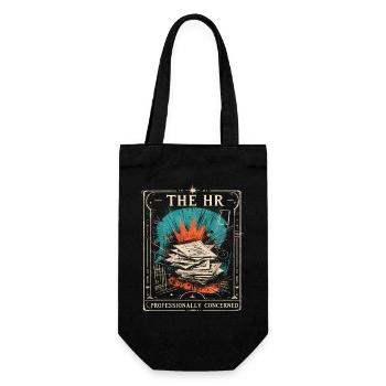 Retro Human Resources Quote Office Art Design - Gift Bag for Bottles - black - Front