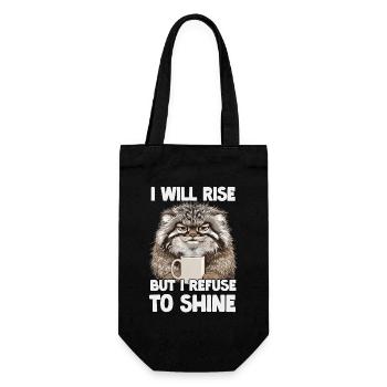 Le chat Manul de Pallas Café Fan d’humour pour chat - Sac à bouteille - noir - Devant