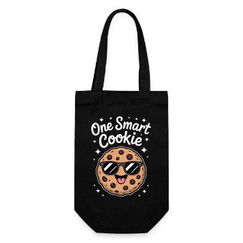 Un Cookie Intelligent - Cookie Intelligent avec des Lunettes - Sac à bouteille - noir - Devant