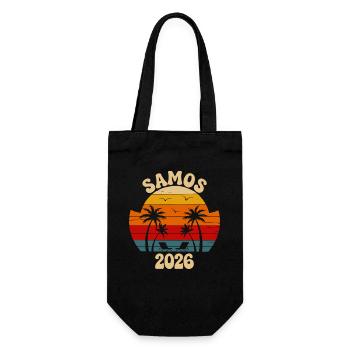 Samos 2026 Retro Sunset - Gift Bag for Bottles - black - Front