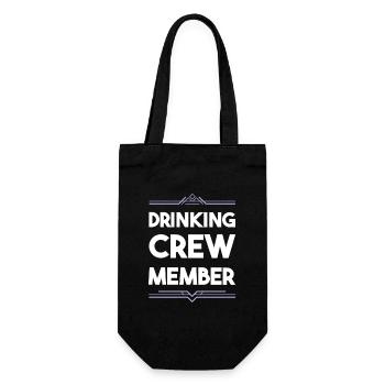 Drinking Crew - Geschenkbeutel für Flaschen - Schwarz - Vorne