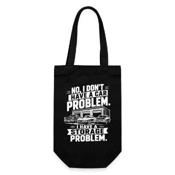 Kein Autoproblem | Retro-Garagenhumor - Geschenkbeutel für Flaschen - Schwarz - Vorne