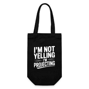 Je ne crie pas, je projette - Sac à bouteille - noir - Devant