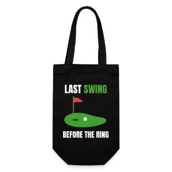 Last Swing Golf Groom - Gift Bag for Bottles - black - Front