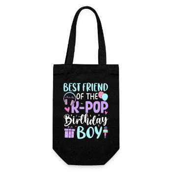 Best Friend of The K Pop Birthday Boy - Geschenkbeutel für Flaschen - Schwarz - Vorne