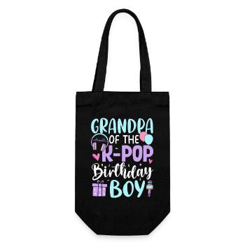 Grand-père du garçon d’anniversaire de la K-Pop - Sac à bouteille - noir - Devant