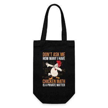 Fermier Coq, Volaille, Poulet Math, poulet - Sac à bouteille - noir - Devant