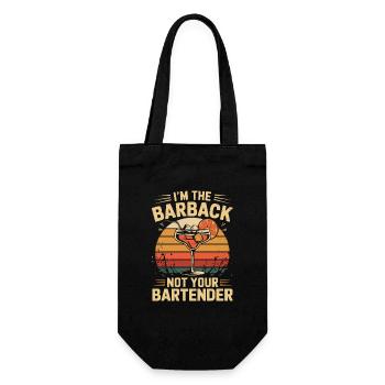  Ich Bin Der Barback Nicht Dein Barkeeper Coole - Geschenkbeutel für Flaschen - Schwarz - Vorne