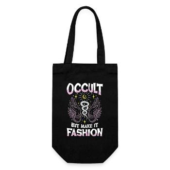  Occult But Make It Fashion Okkult Esoterik Hexe - Geschenkbeutel für Flaschen - Schwarz - Vorne
