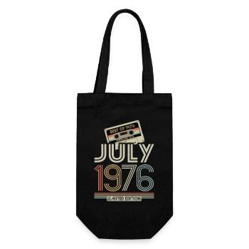 Kassette - Best of July 1976 - Geburtstag - Geschenkbeutel für Flaschen - Schwarz - Vorne