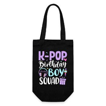 K Pop Birthday Boy Squad - Gift Bag for Bottles - black - Front