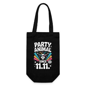 Karneval Party Kölner Animal Since 11.11. Köln - Geschenkbeutel für Flaschen - Schwarz - Vorne
