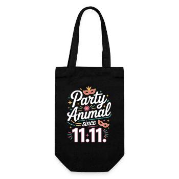 Karneval Party Kölner Animal Since 11.11. Köln - Geschenkbeutel für Flaschen - Schwarz - Vorne