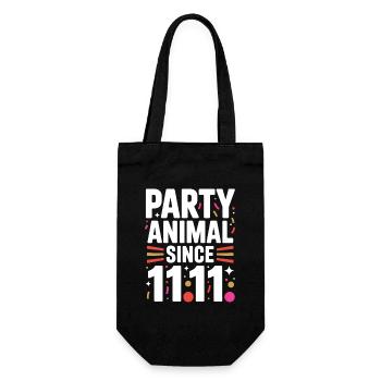 Karneval Party Kölner Animal Since 11.11. Köln - Geschenkbeutel für Flaschen - Schwarz - Vorne