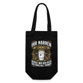 Ihr Narren Reicht Mir Den Ouzo - Geschenkbeutel für Flaschen - Schwarz - Vorne