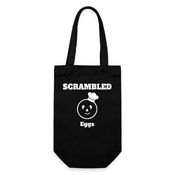 Breakfast Scrambled Eggs Funny Brunch Coffee - Gift Bag for Bottles - black - Front