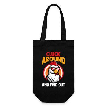 Farmer Rooster Flock Poultry Chicken - Gift Bag for Bottles - black - Front