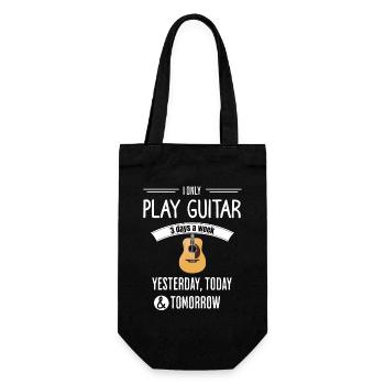 Alltägliches Gitarrenleben - Geschenkbeutel für Flaschen - Schwarz - Vorne