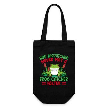 Frog Catcher Hop Dispatcher Never Met A Catcher - Gift Bag for Bottles - black - Front