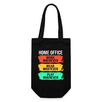 Remote Homeoffice - Geschenkbeutel für Flaschen - Schwarz - Vorne